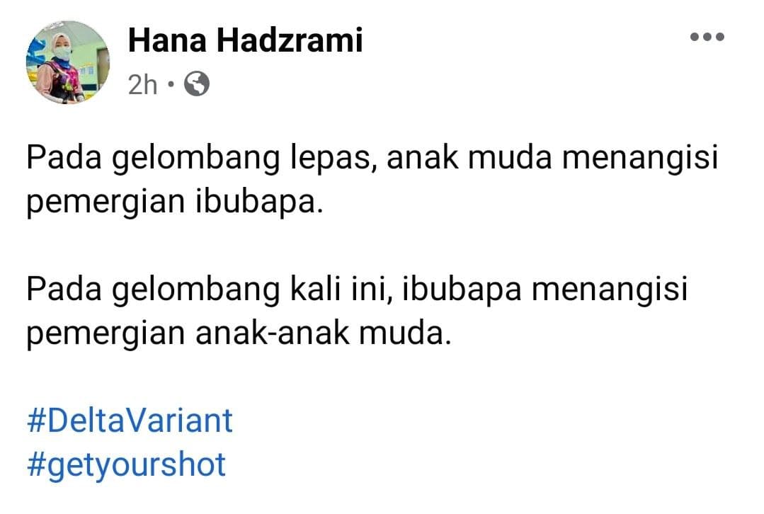 orang muda meninggal covid